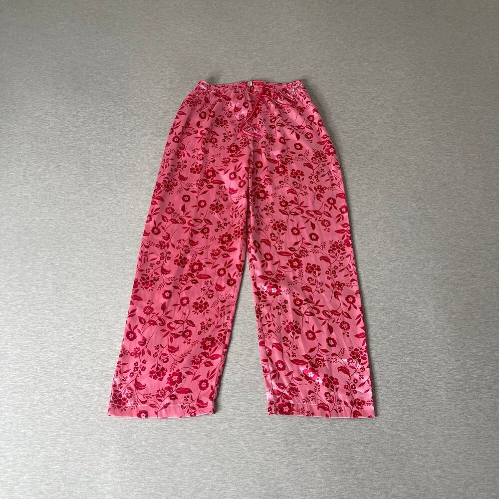 Natori Cruz Women’s Pink & Red Floral Print Satin PJ Pants - Picture 11 of 11